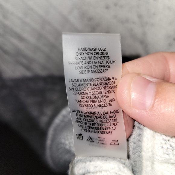 Calvin Klein Women’s Cowl Neck Grey And White Mixed Design Sweater, Size M - Picture 6 of 6